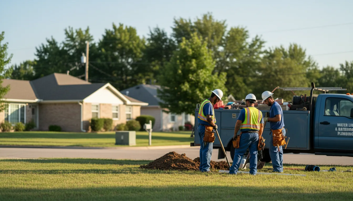 Residential water line and bathroom plumbing service in Dixon, WY